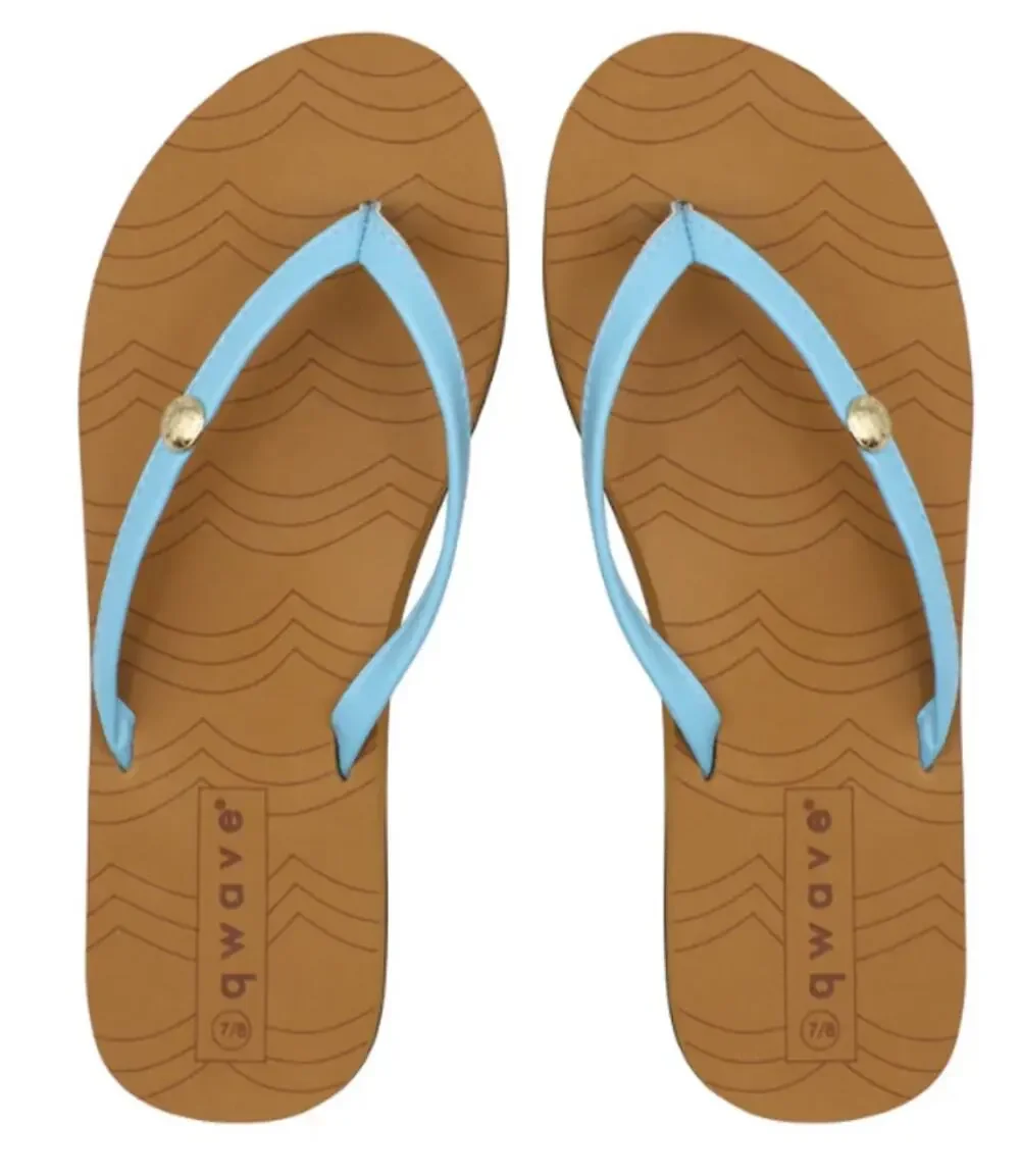Qwave Ladies' Medallion Sandals, Blue, Size 6/7
